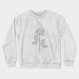 Polygonal Rose Crewneck Sweatshirt